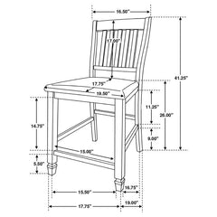 Sarasota 7-piece Counter Height Dining Set with Drop Leaf Nutmeg and Rustic Cream - 192818-S7