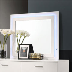 Felicity Dresser Mirror Glossy White with LED Light - 203504LED