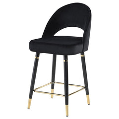 Lindsey Arched Back Upholstered Counter Height Stools Black (Set of 2) - 193569