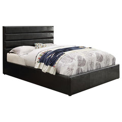 Riverbend Upholstered Queen Storage Panel Bed Black - 300469Q