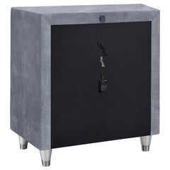 Antonella Upholstered 3-drawer Nightstand Grey - 223582