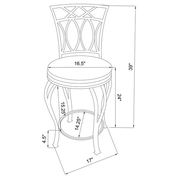 Adamsville Upholstered Swivel Counter Height Stool Black - 122059