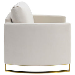 Corliss Upholstered Arched Arm Accent Chair Beige - 508823