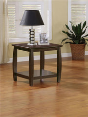 Dixon 1-shelf Square Wood End Table Espresso - 701077