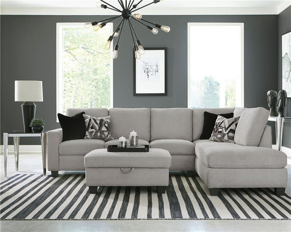 Whitson Rectangular Upholstered Storage Ottoman Stone - 509767