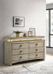 Giselle 8-drawer Dresser Rustic Beige - 224393