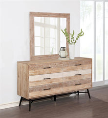 Marlow 6-drawer Dresser with Mirror Rough Sawn Multi - 215763M