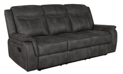Lawrence 2-piece Upholstered Reclining Sofa Set Charcoal - 603504-S2