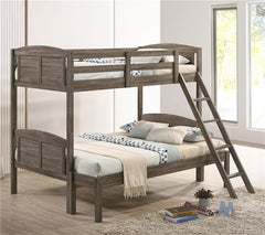 Flynn Wood Twin Over Full Bunk Bed Weathered Brown - 400809