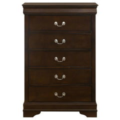 Louis Philippe 5-drawer Chest with Silver Bails Cappuccino - 202415