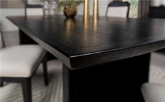 Brookmead 7-piece Rectangular Dining Set with 18" Removable Extension Leaf Black - 108231-S7