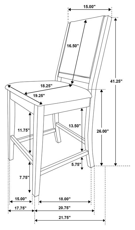 Patterson 7-piece Counter Height Dining Set Mango Oak - 108888-S7
