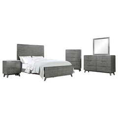 Nathan 5-piece Eastern King Bedroom Set Grey - 224601KE-S5