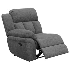 Bahrain Upholstered Motion Loveseat Charcoal - 609542