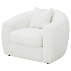 Isabella Faux Sheepskin Upholstered Accent Chair Natural - 509873
