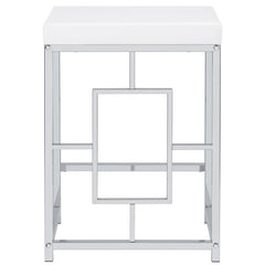 Jackson 5-piece Multipurpose Counter Height Table Set White and Chrome - 182715
