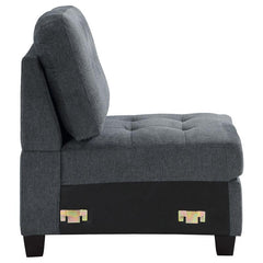 Georgina Upholstered Armless Chair Steel Grey - 551701