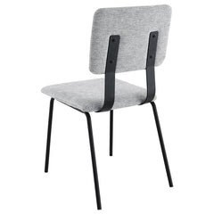 Calla Fabric Upholstered Dining Side Chair Grey (Set of 2) - 108062