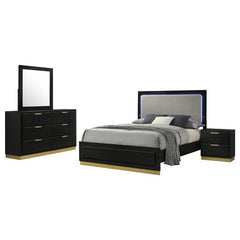Caraway 4-piece Queen Bedroom Set Black - 224781Q-S4