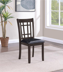 Lavon Padded Dining Side Chairs Espresso and Black (Set of 2) - 102672