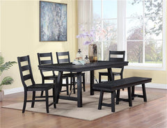 Newport Trestle Dining Bench Black - 108146