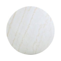 Kella Round Marble Top Dining Table White and Gold - 192061