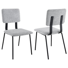 Calla Fabric Upholstered Dining Side Chair Grey (Set of 2) - 108062