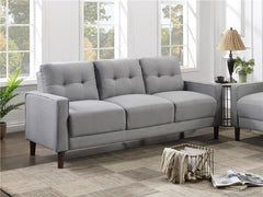 Bowen Upholstered Track Arm Tufted Sofa Grey - 506781