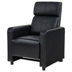 Toohey Upholstered Home Theater Push Back Recliner Black - 600181