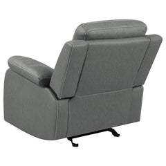 Nova 3-piece Upholstered Padded Arm Sofa Set Dark Grey - 602531-S3