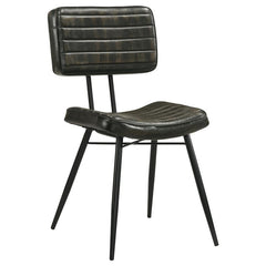 Partridge Padded Side Chairs Espresso and Black (Set of 2) - 110652