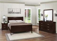 Louis Philippe 4-piece Full Bedroom Set Cappuccino - 202411F-S4