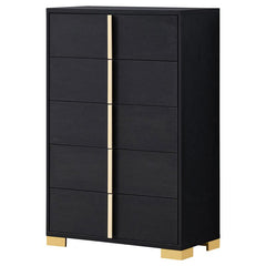Marceline 5-drawer Bedroom Chest Black - 222835