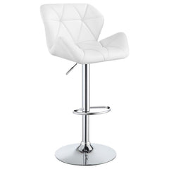 Berrington Adjustable Bar Stools Chrome and White (Set of 2) - 100424