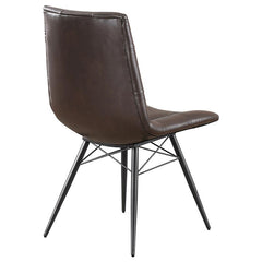 Aiken Upholstered Tufted Side Chairs Brown (Set of 4) - 107853