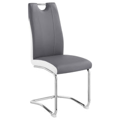 Brooklyn Upholstered Side Chairs with S-frame (Set of 4) Grey and White - 193812