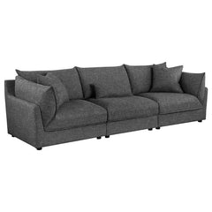 Sasha Upholstered RAF Chair Barely Black - 551684RAF