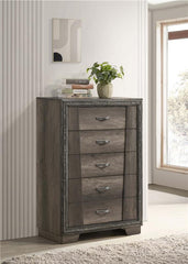 Janine 5-drawer Bedroom Chest Grey - 223555