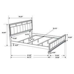 Barzini 4-piece Eastern King Bedroom Set Black - 200891KE-S4