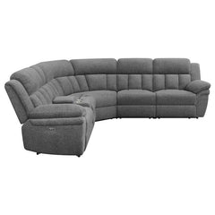 Bahrain 6-piece Modular Power Reclining Sectional Charcoal - 609540P