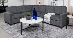 Georgina Upholstered Corner Chair Steel Grey - 551702