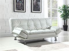 Dilleston Upholstered Tufted Convertible Sofa Bed White - 300291