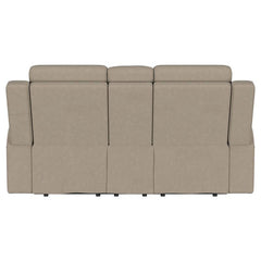 Brentwood Upholstered Motion Reclining Loveseat Taupe - 610282