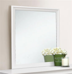 Louis Philippe Beveled Edge Square Dresser Mirror White - 204694