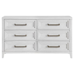 Marielle 6-drawer Bedroom Dresser Distressed White - 224843