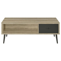 Welsh 1-drawer Engineered Wood Coffee Table Antique Pine - 701038