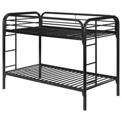 Morgan Metal Twin Over Twin Bunk Bed Black - 2256K