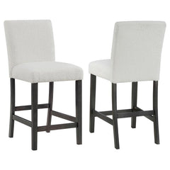 Alba Boucle Upholstered Counter Height Dining Chair White and Charcoal Grey (Set of 2) - 123119