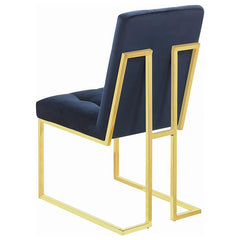Cisco Tufted Back Side Chairs Ink Blue (Set of 2) - 192493