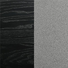 Arini Upholstered Eastern King Panel Bed Black and Grey - 224331KE